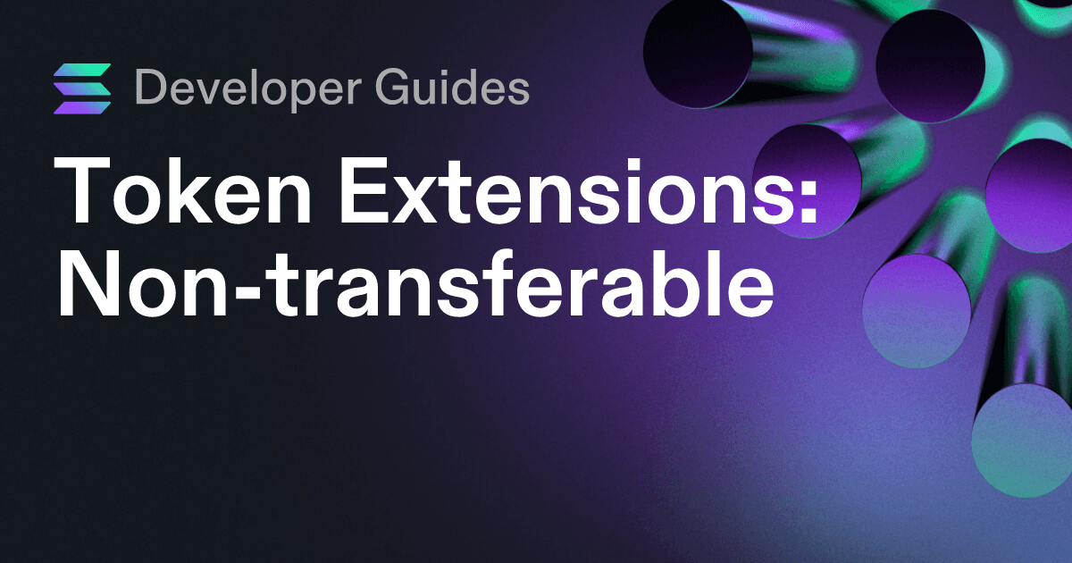 How to use the Non-transferable extension